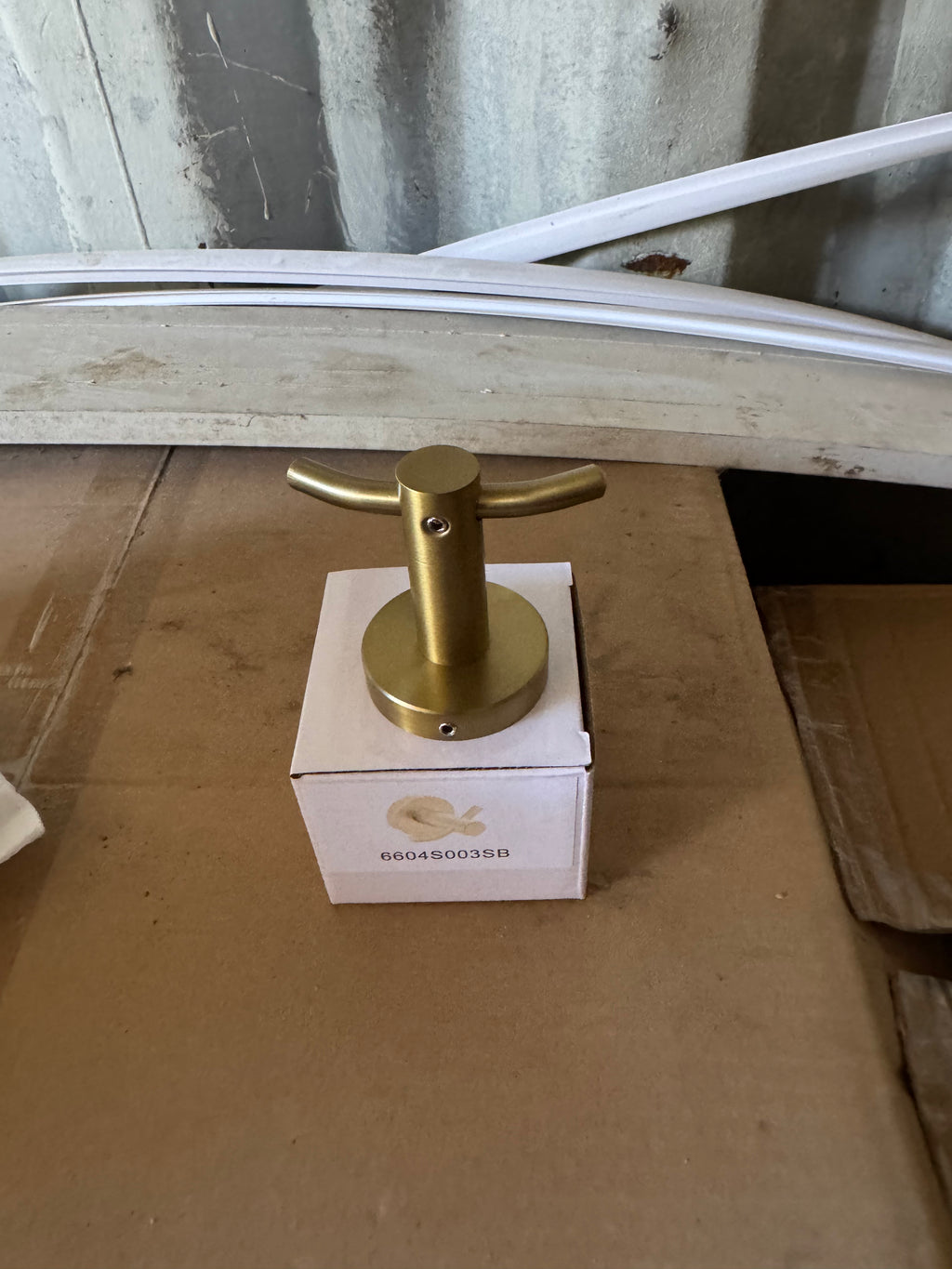 Round Brushed Gold Robe Hook