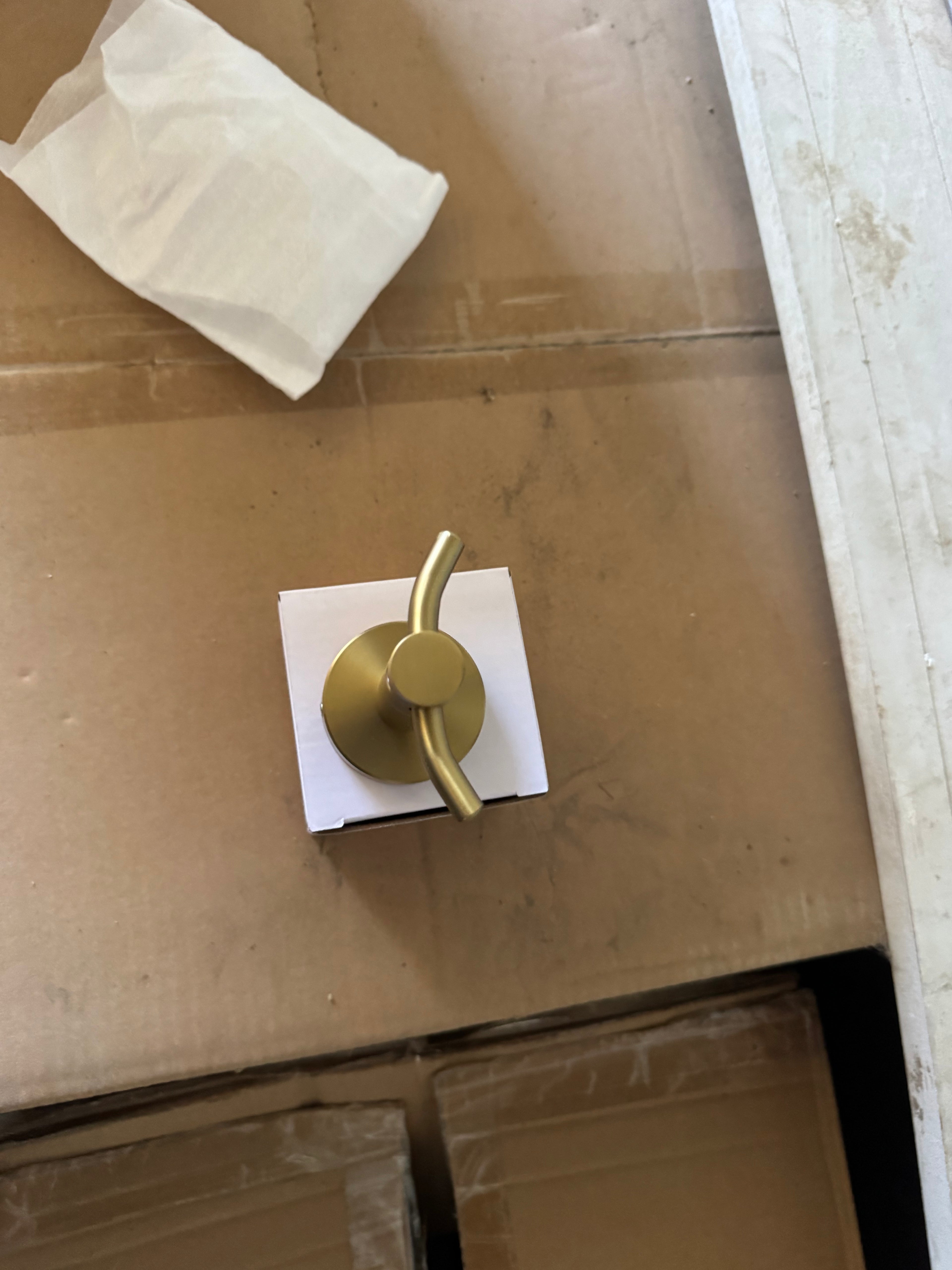 Round Brushed Gold Robe Hook