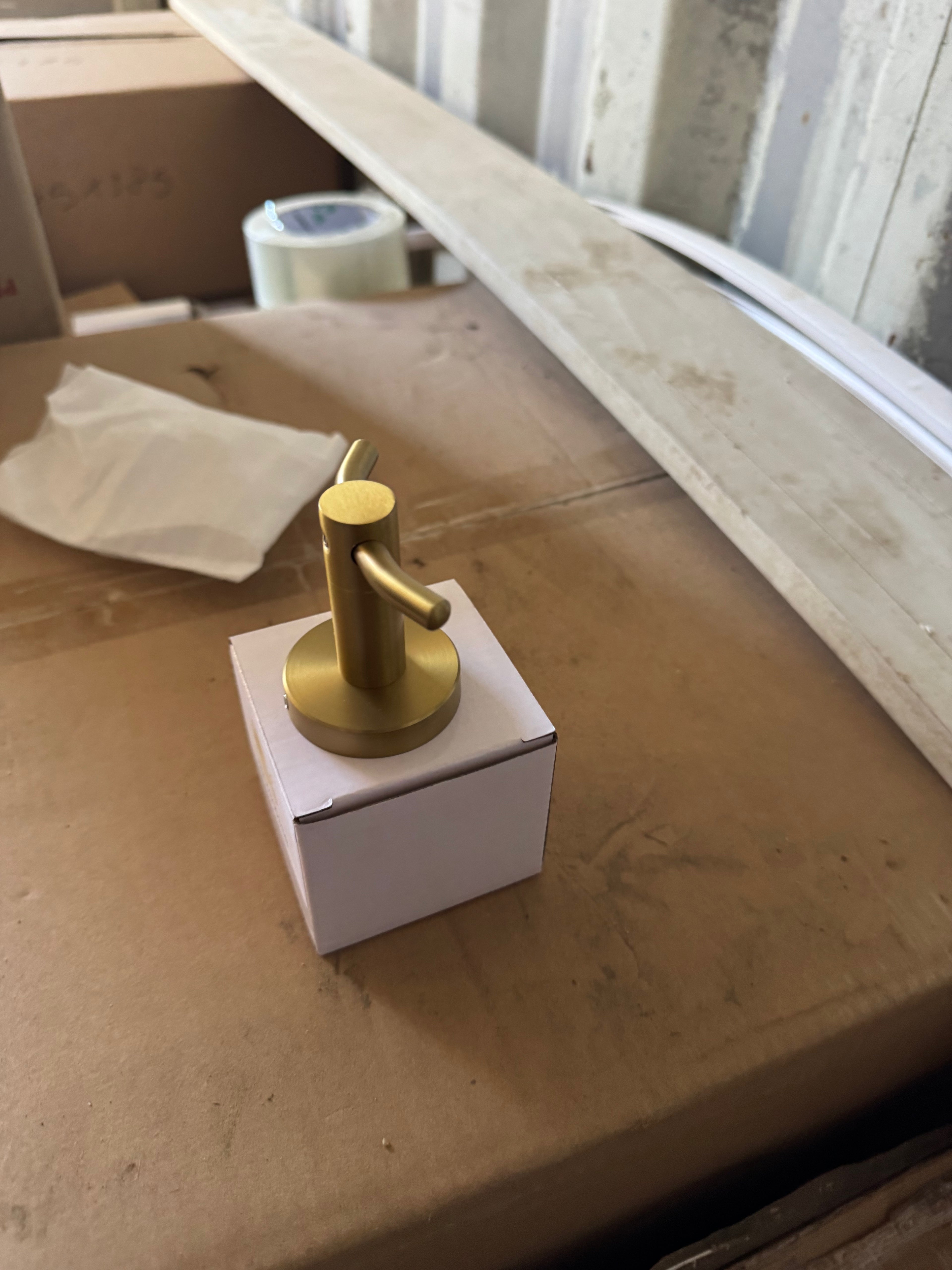 Round Brushed Gold Robe Hook