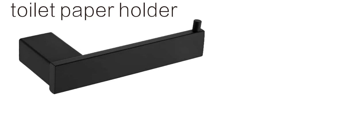 6603X001 Square Black Toilet Paper Holder