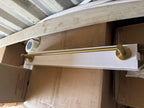 Round Brushed Gold Single Towel Bar – 60cm