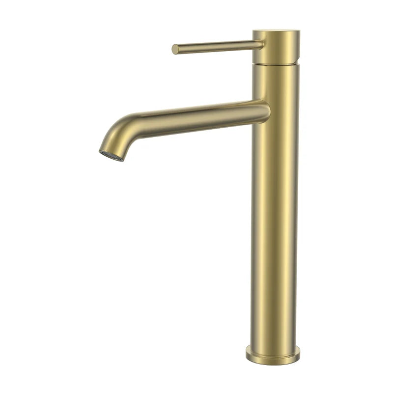 81H78T-BG Round Brushed Gold Basin Mixer