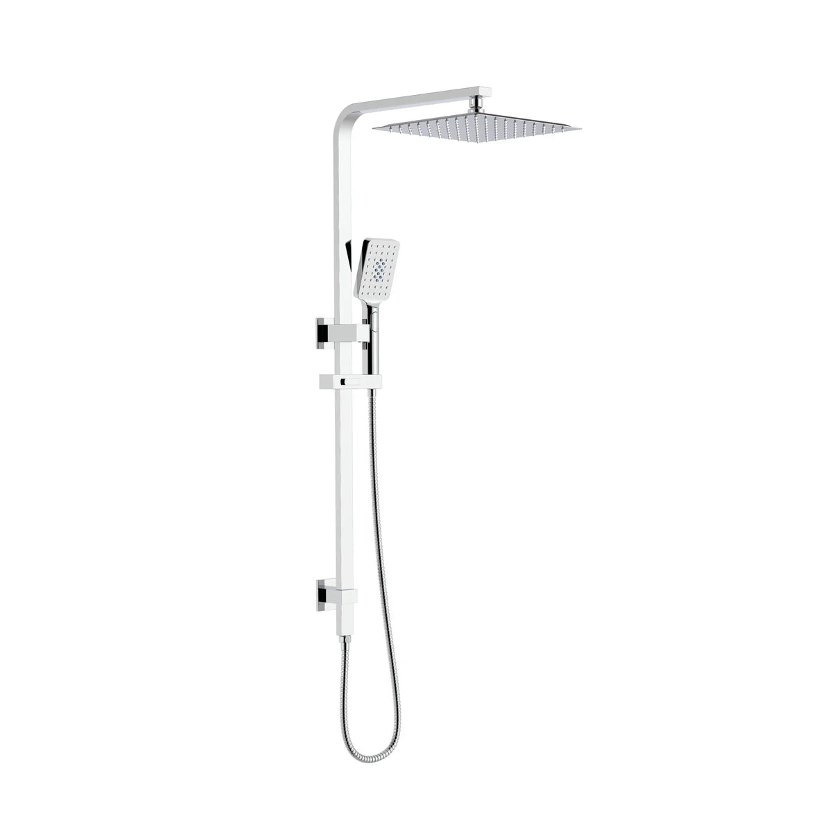 86H62-CHR Square Chrome Shower Set
