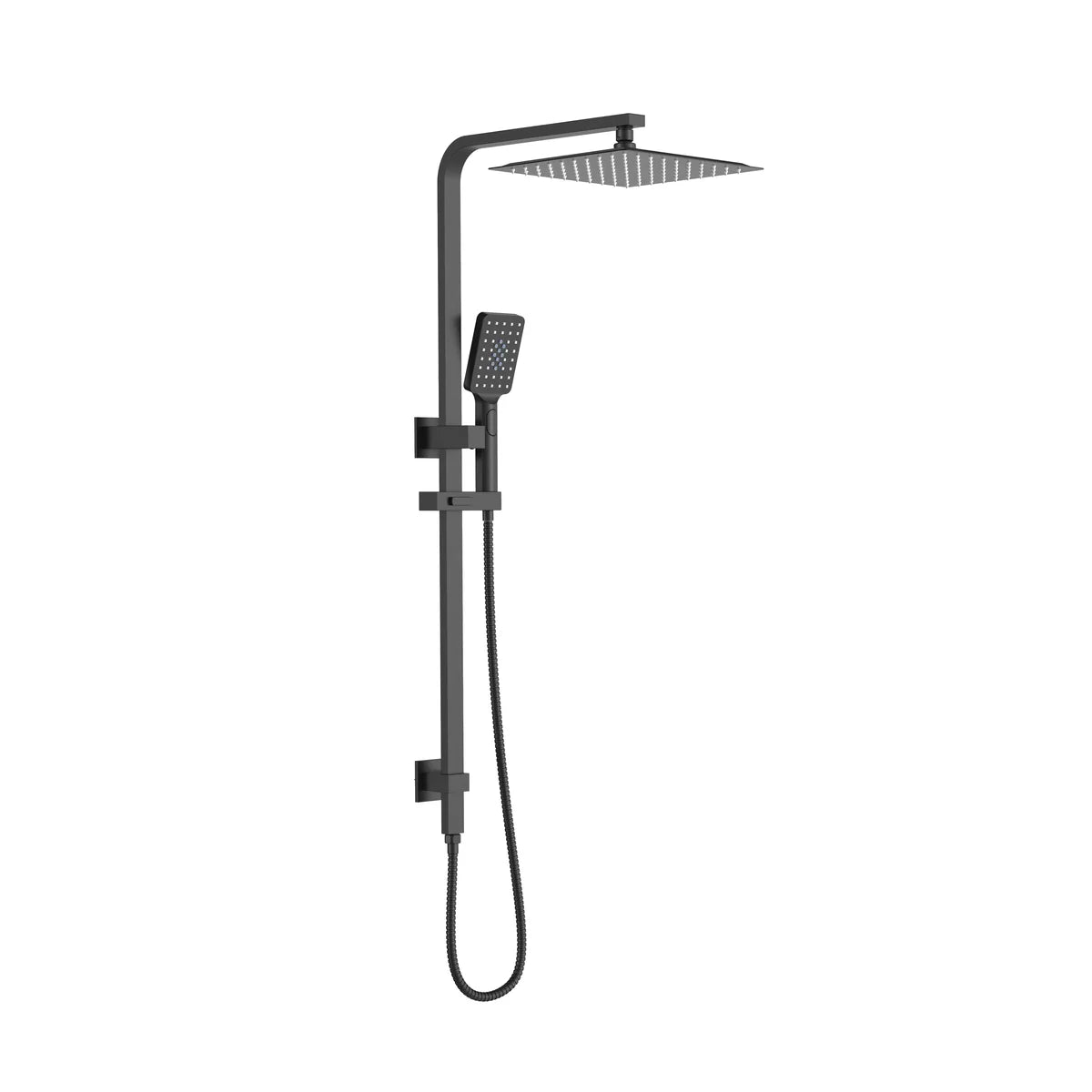 86H62-MB Square Matte Black Shower Set
