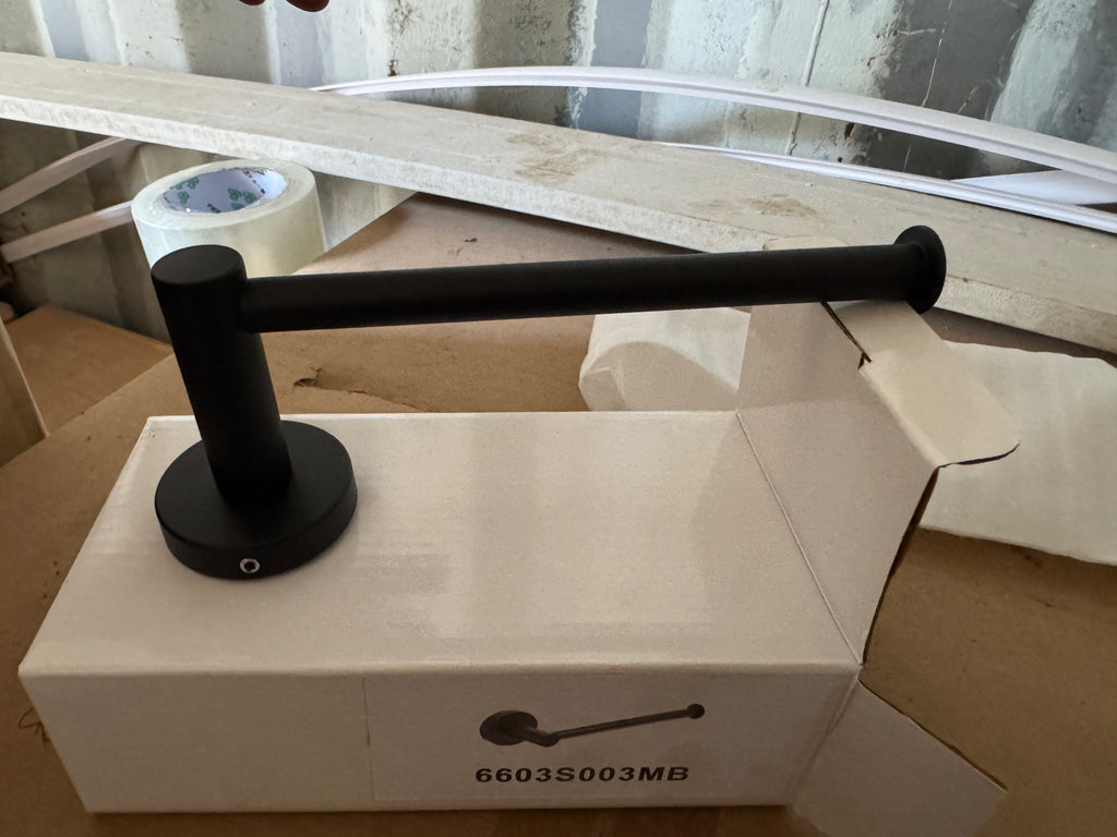 6603X001 Round Black Toilet Paper Holder