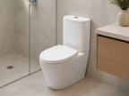 CT1 Toilet Suite – Round Bowl, Floor Mounted, Matte White