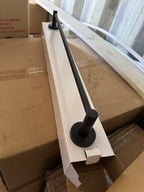 6601X001 Round Black Single Towel Bar – 60cm