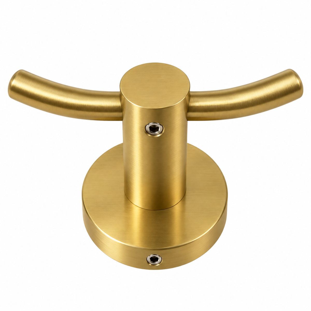 Round Brushed Gold Robe Hook