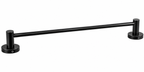 6601X001 Round Black Single Towel Bar – 60cm