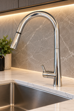 82H52-CHR Round Chrome Kitchen Mixer