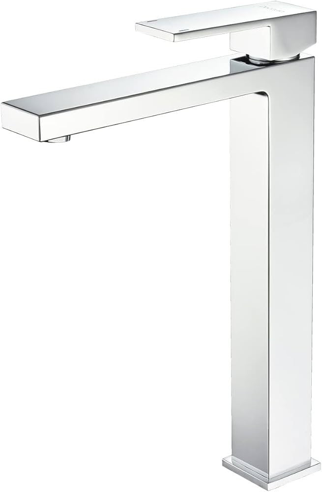 81H55T-CHR Square Chrome Basin Mixer