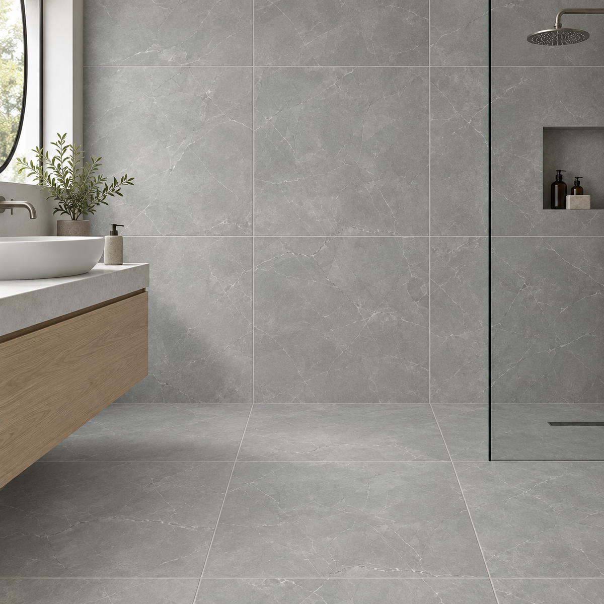 SDFN6766 Grey Matte Tile – 600 × 600mm, 9mm