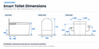 ST1 Smart Toilet – Floor Mounted, Auto Open/Close, Heated Seat